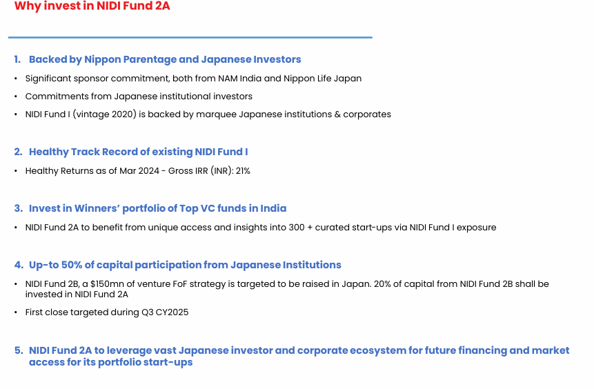 Why invest in NIDI Fund 2A summary slide